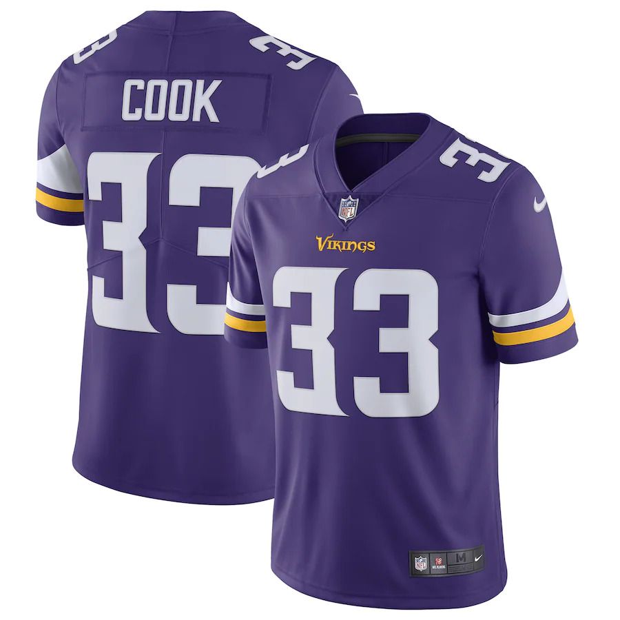 Men Minnesota Vikings #33 Dalvin Cook Nike Purple Vapor Untouchable Limited NFL Jersey